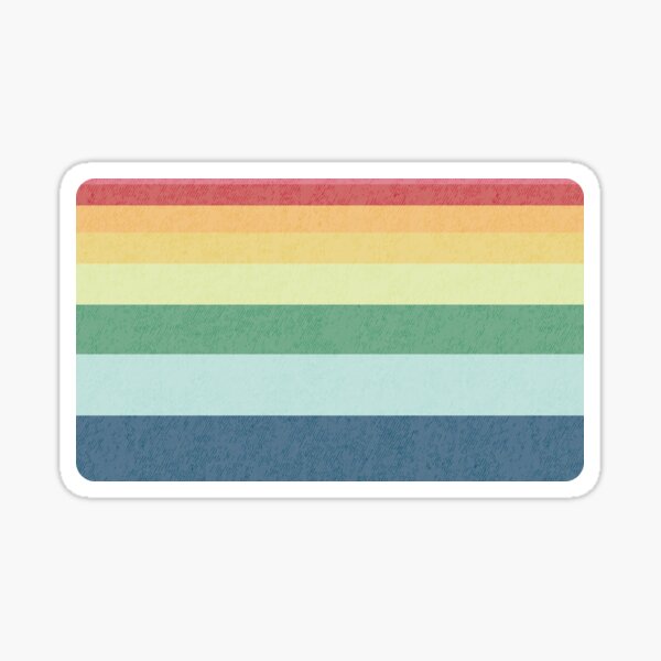 Jean Rainbow Nineties Pride Sticker