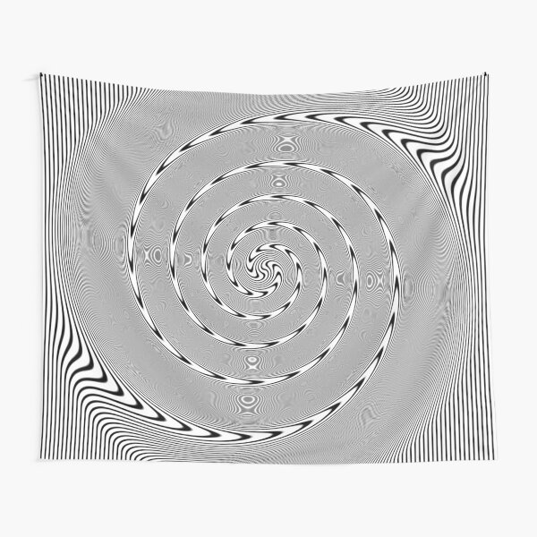 #Design, #abstract, #pattern, #illustration, psychedelic, target, vortex, decoration, modern, art, hypnosis Tapestry