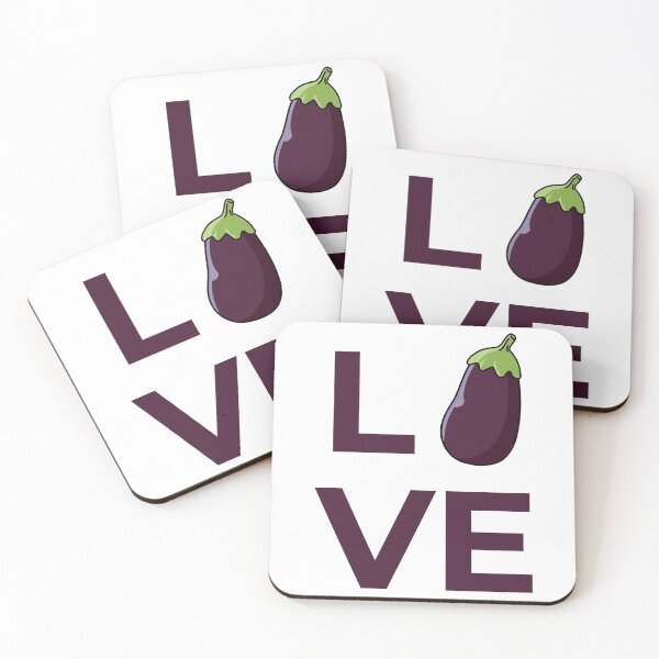 Item preview, Love Eggplant Aubergine Vegetable designed and sold by Sweevy Swag.