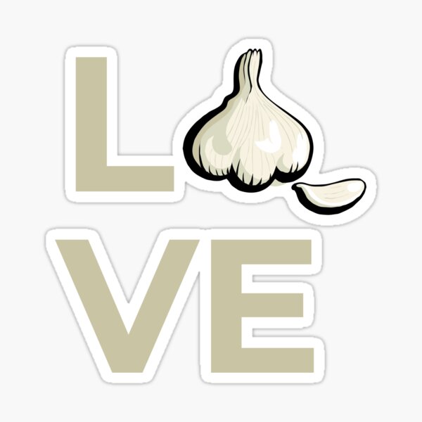 Love Garlic Clove Vegetable Sticker