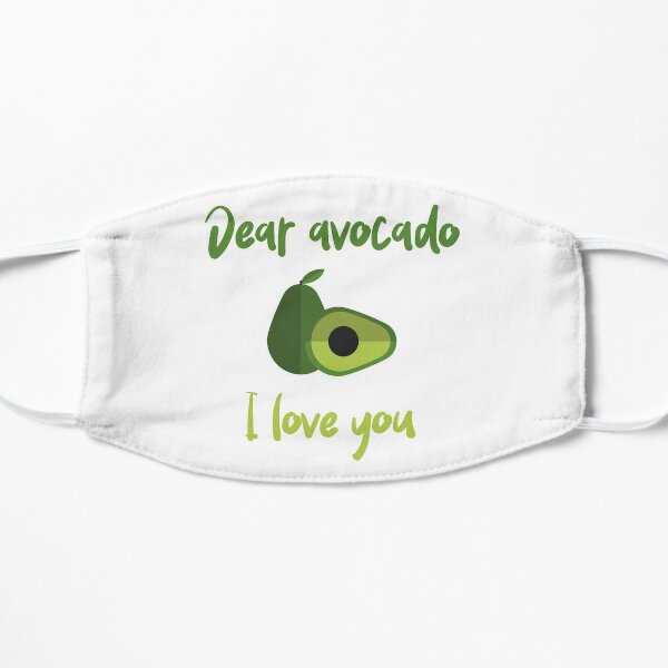 Dear Avocado I Love You Flat Mask
