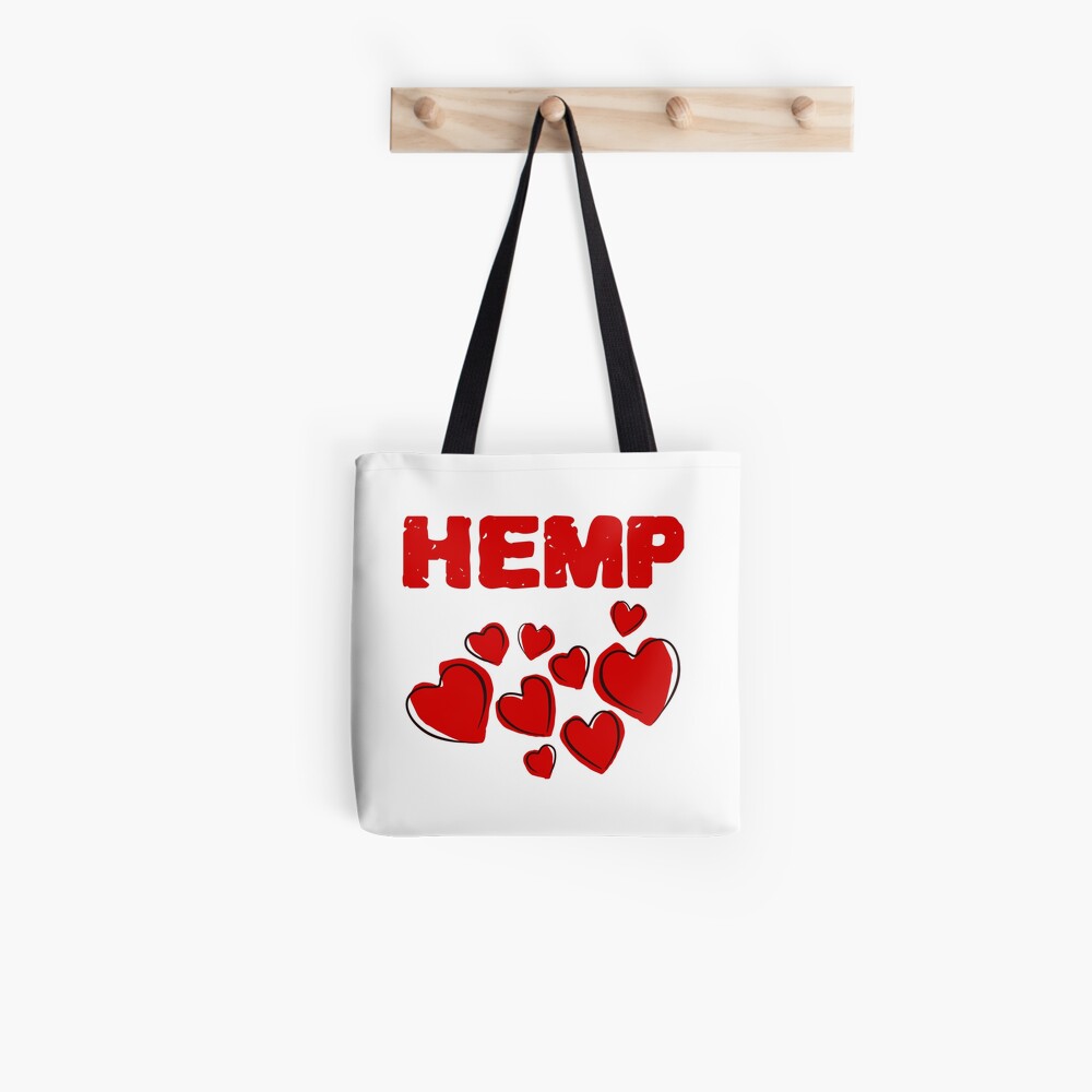 Hemp Hearts Love Tote Bag