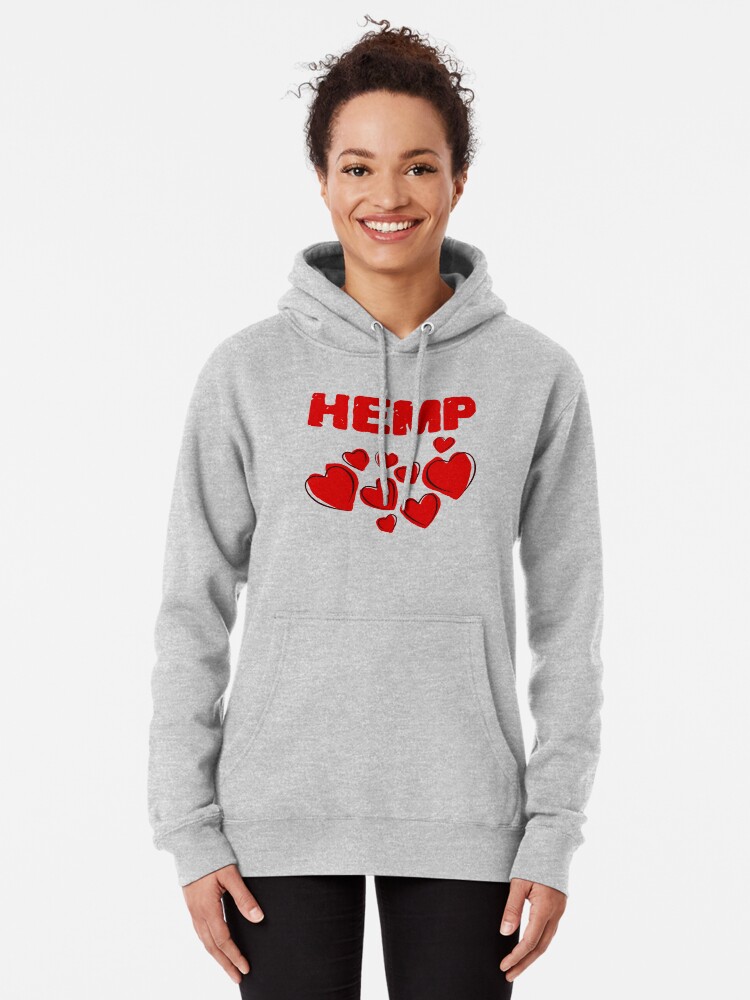 Alternate view of Hemp Hearts Love Pullover Hoodie