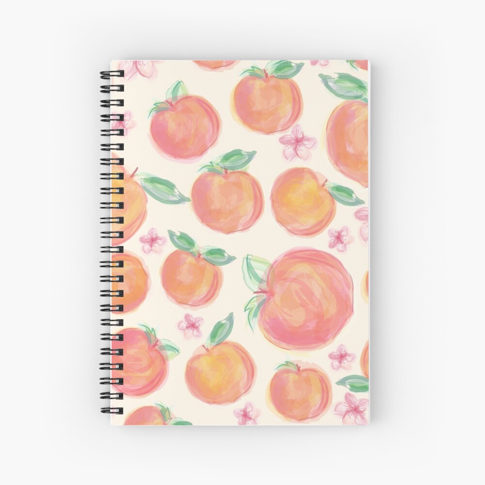 Peaches Botanical Spiral Notebook