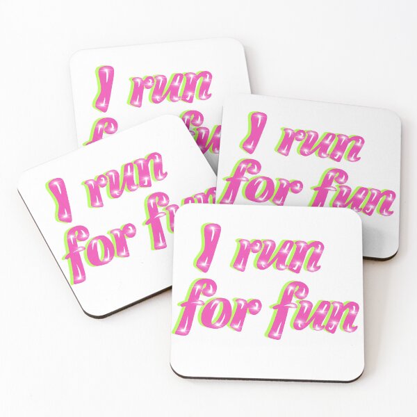 Item preview, I run for fun in bubble pink designed and sold by MamaODea.