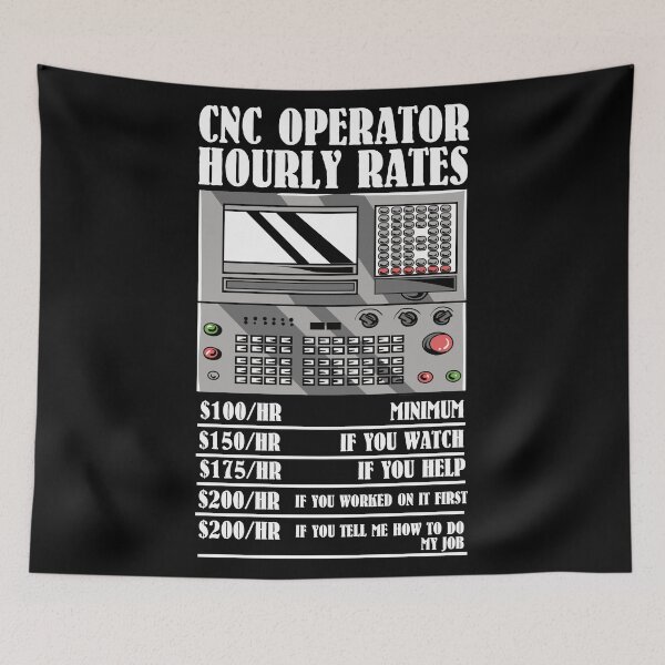 Item preview, CNC Operator Hourly Rates | CNC Machinist  designed and sold by Dancing Dolphin Crafts.