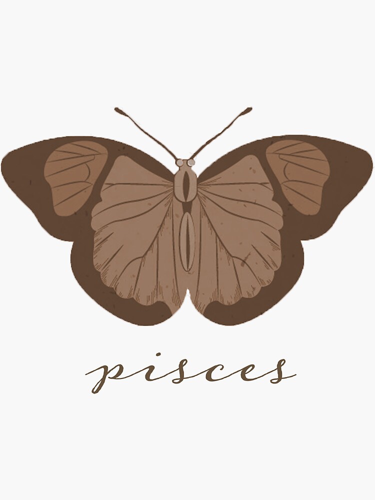 Pisces Butterfly Aesthetic Astrology Sticker For Sale By Mandeegirl17