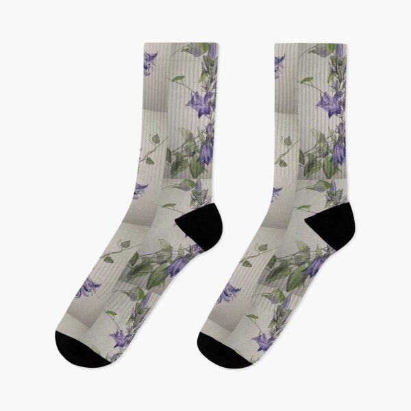 Item preview, Purple blue harebells with Bindweed leaves. designed and sold by esvb.