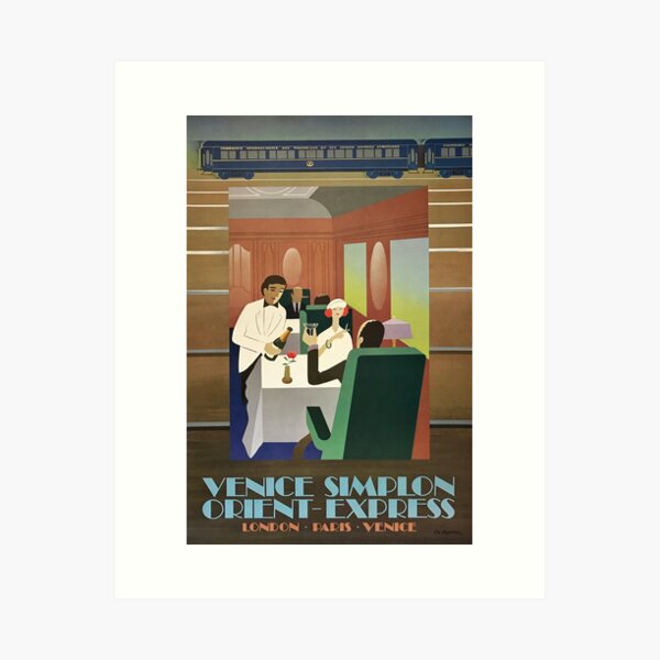 Item preview, Orient-Express retro poster designed and sold by CorasPosters.
