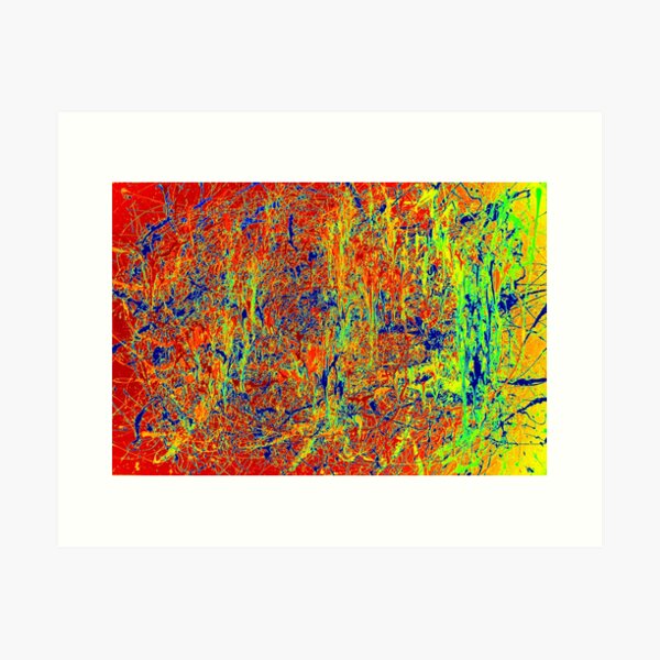 Ursprüngliche abstrakte Jackson Pollock Malerei Kunst Kunstdruck
