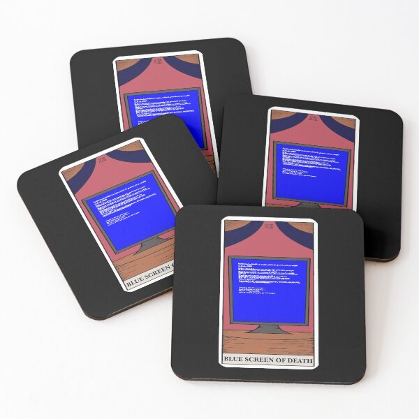 Item preview, Blue Screen of Death Tarot Card designed and sold by GammaGirl-X.