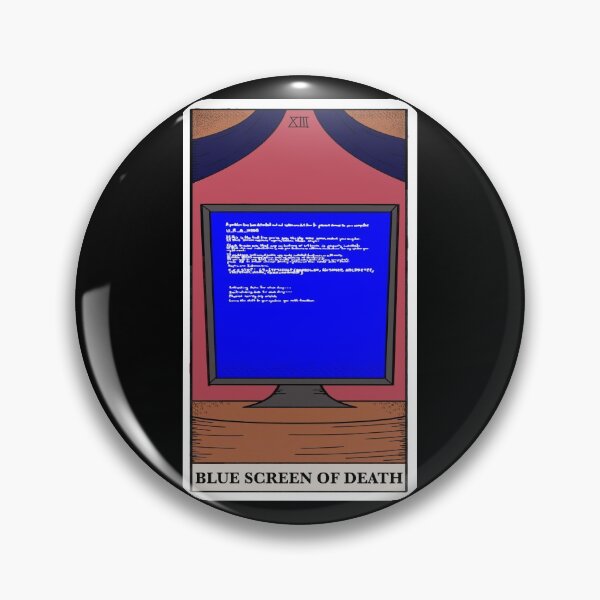 Item preview, Blue Screen of Death Tarot Card designed and sold by GammaGirl-X.