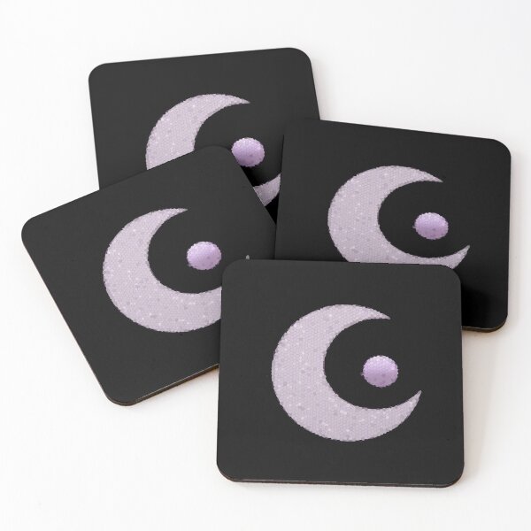 Item preview, Purple Moon tile with planet-space designed and sold by fourleafphotos.