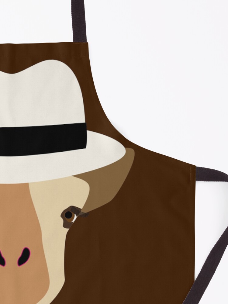 Alternate view of NDVH Giraffe Wearing a Fedora Apron