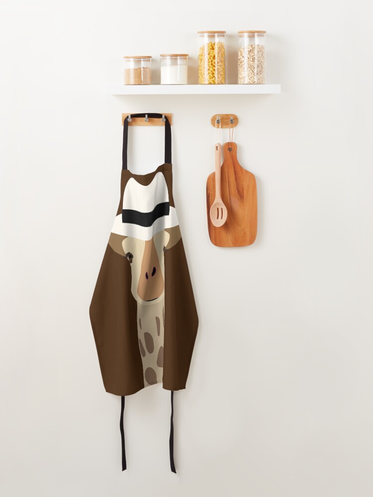 Alternate view of NDVH Giraffe Wearing a Fedora Apron