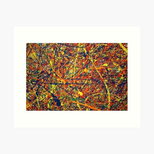 Abstrakte Jackson Pollock Malerei Original Art Kunstdruck