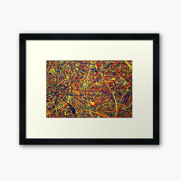 Abstract Jackson Pollock Painting Original Art Framed Art Print