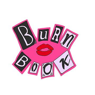Burn Book Sticker Mean Girls Burn Book Vinyl Sticker Mean Girls Movie  Stickers 