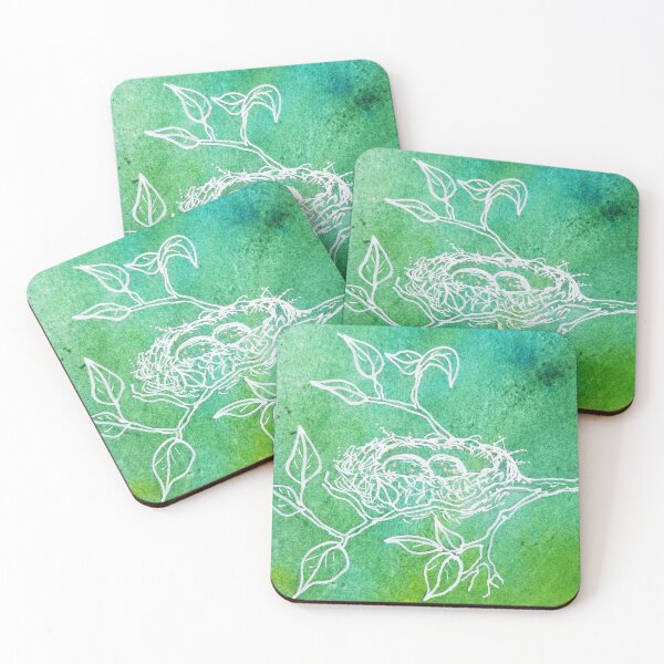 Item preview, Bird nest on watercolor designed and sold by Catherine  Schwebel.