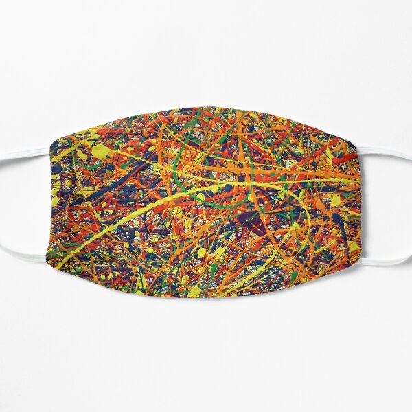 Abstract Jackson Pollock Painting Original Art Flat Mask