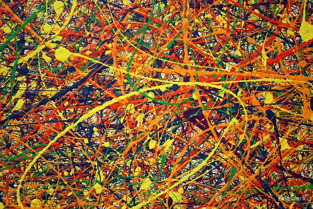 Abstract Jackson Pollock Painting Original Art by ZeeClark