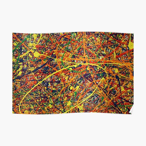 Abstract Jackson Pollock Painting Original Art Poster