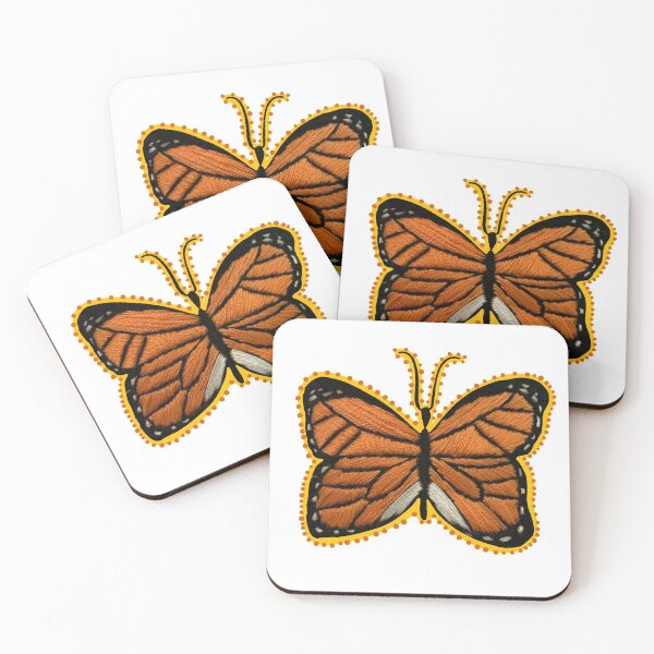 Item preview, Embroidered Monarch Butterfly designed and sold by allthe-cats.