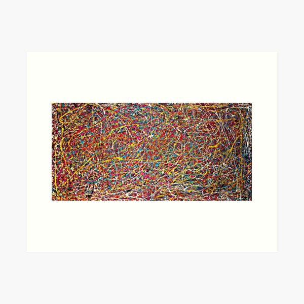 Ursprünglicher abstrakter Jackson Pollock-Malstil Kunstdruck