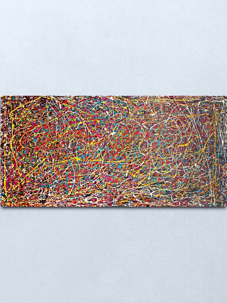 Alternate view of Original Abstract Jackson Pollock Painting Style Metal Print