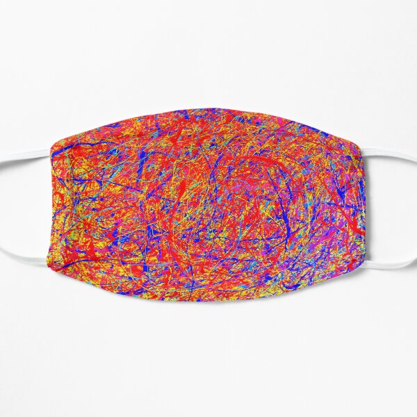 Abstract Jackson Pollock Style Color Flat Mask