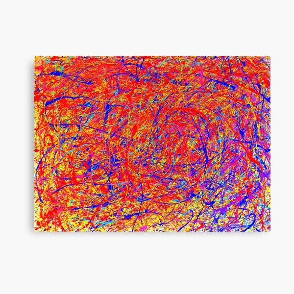 Abstract Jackson Pollock Style Color Canvas Print