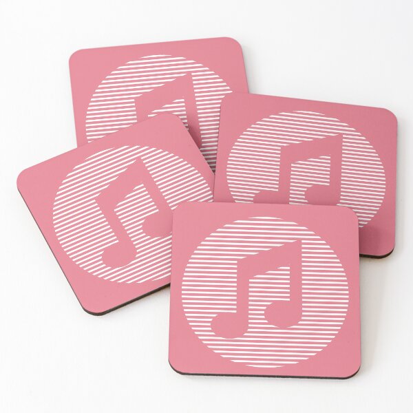 Item preview, Musical note symbol pink white pattern  designed and sold by Adri Graterol.