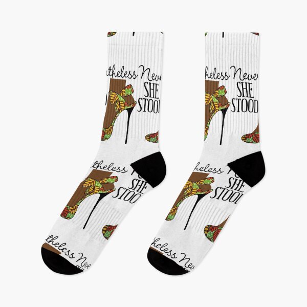 Item preview, Nevertheless She Stood Sexy Ankara Shoe 3 designed and sold by RhoobieDotCom.