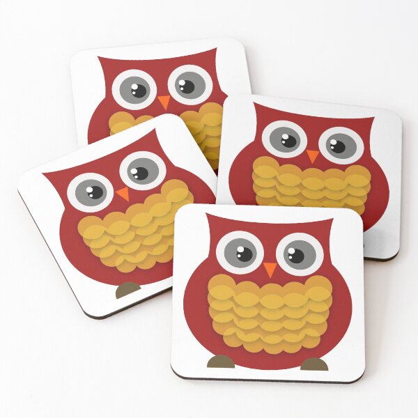 Item preview, Red and Gold Hootie Owl designed and sold by digikim.