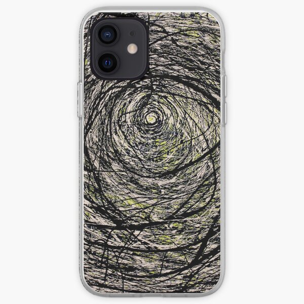 Original Spiral Abstract Jackson Pollock Style Artwork iPhone Soft Case