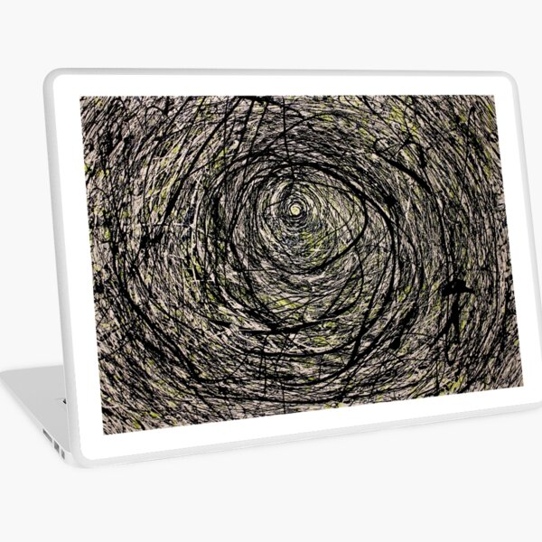 Original Spiral Abstract Jackson Pollock Style Artwork Laptop Skin