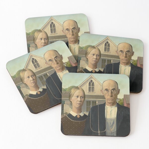 Item preview, American Gothic painting by Grant Wood designed and sold by The Great  Art.