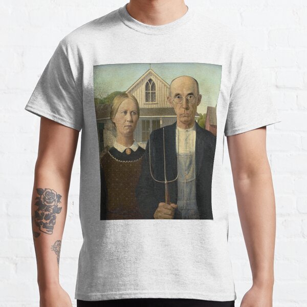 Vista previa del artículo con la obra «Pintura gótica americana de Grant Wood», diseñado y vendido por The Great  Art.