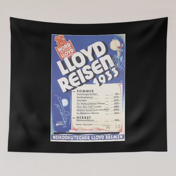 Item preview, Lloyd Reisen 1933 retro poster designed and sold by CorasPosters.