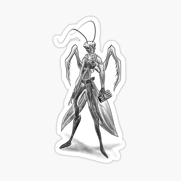 Mantis bank robber from Brass Rings RPG Sticker