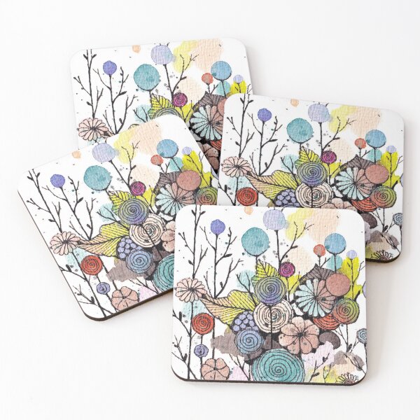 Item preview, Wildflowers Cute Doodle With Watercolor Washes  designed and sold by Oirabot.