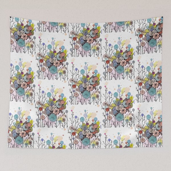 Item preview, Wildflowers Cute Doodle With Watercolor Washes  designed and sold by Oirabot.
