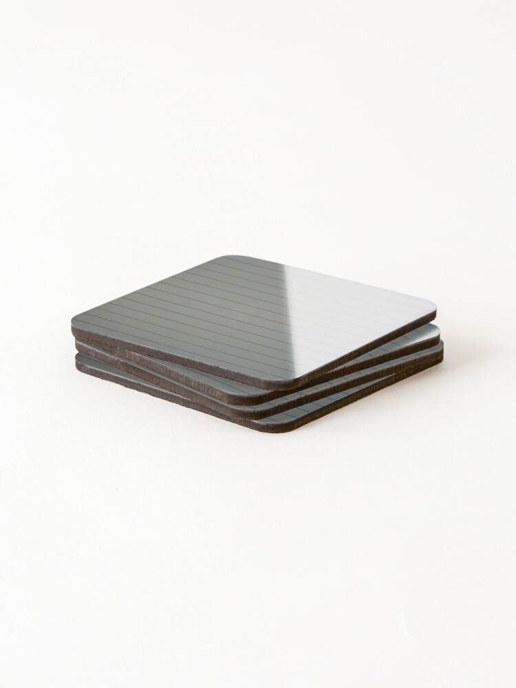 Thumbnail 4 of 5, Coasters (Set of 4), Lined notebook paper pattern designed and sold by RKSDesigns.