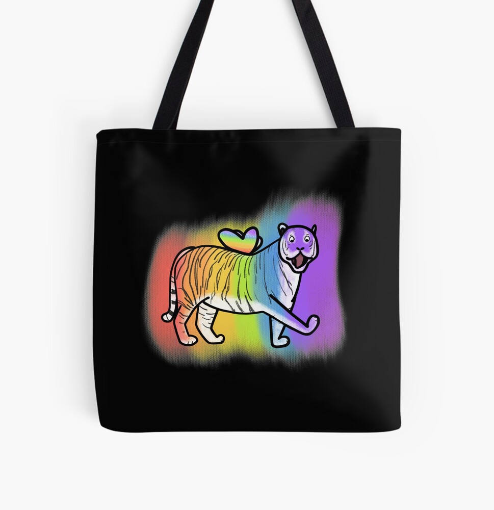 Skyvora Tiger Rainbow Tote Bag
