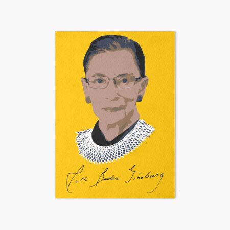 Item preview, Ruth Bader Ginsburg - Poster on Yellow Background designed and sold by Shop Your Aesthetic.