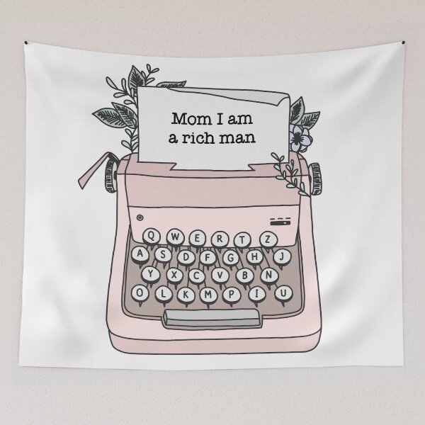 Item preview, Mom i am a rich man typewriter designed and sold by emcazalet.