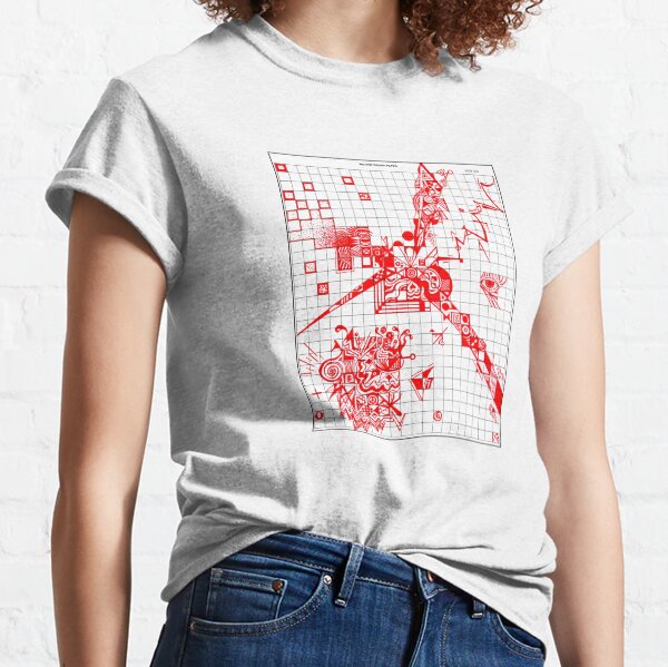 Graphic RED Doodle Classic T-Shirt