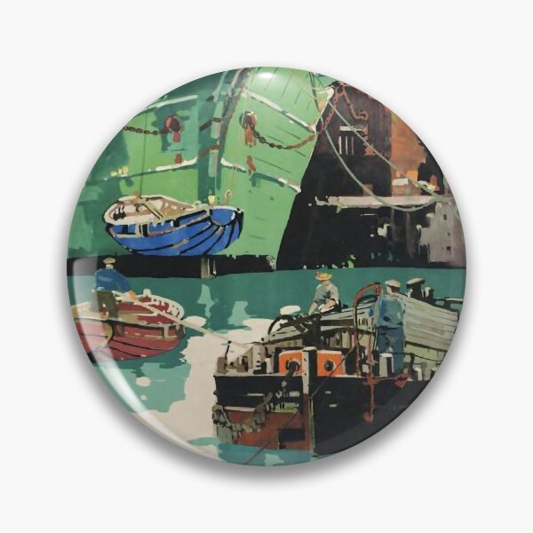 Item preview, Havens and Harbours retro poster designed and sold by CorasPosters.