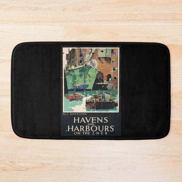 Item preview, Havens and Harbours retro poster designed and sold by CorasPosters.