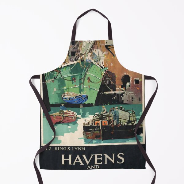 Item preview, Havens and Harbours retro poster designed and sold by CorasPosters.